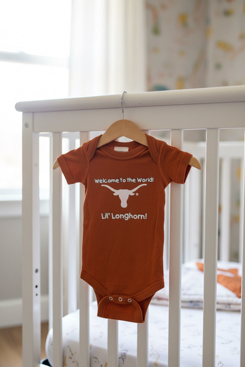 THANK YOU - University of Texas Welcome to the World Lil’ Longhorn onesie