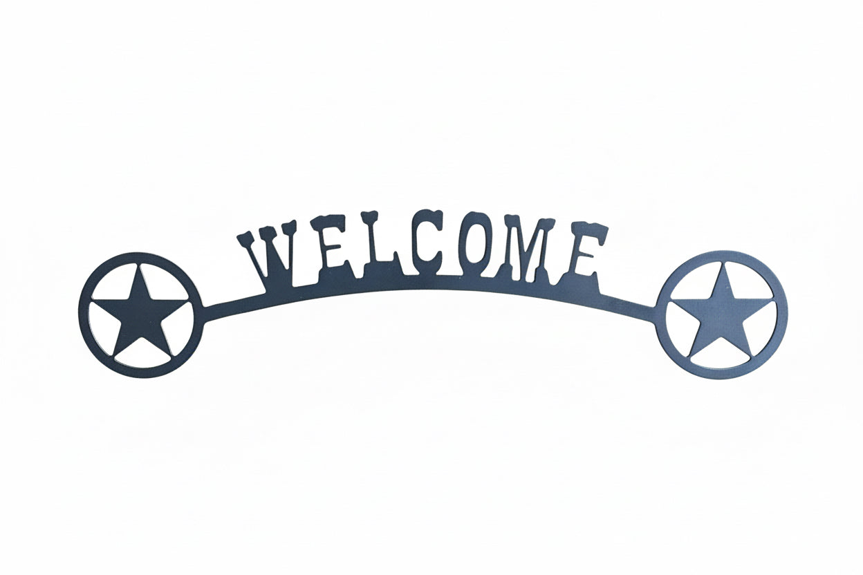 THANK YOU - Metal Welcome Sign with Lone Star emblems