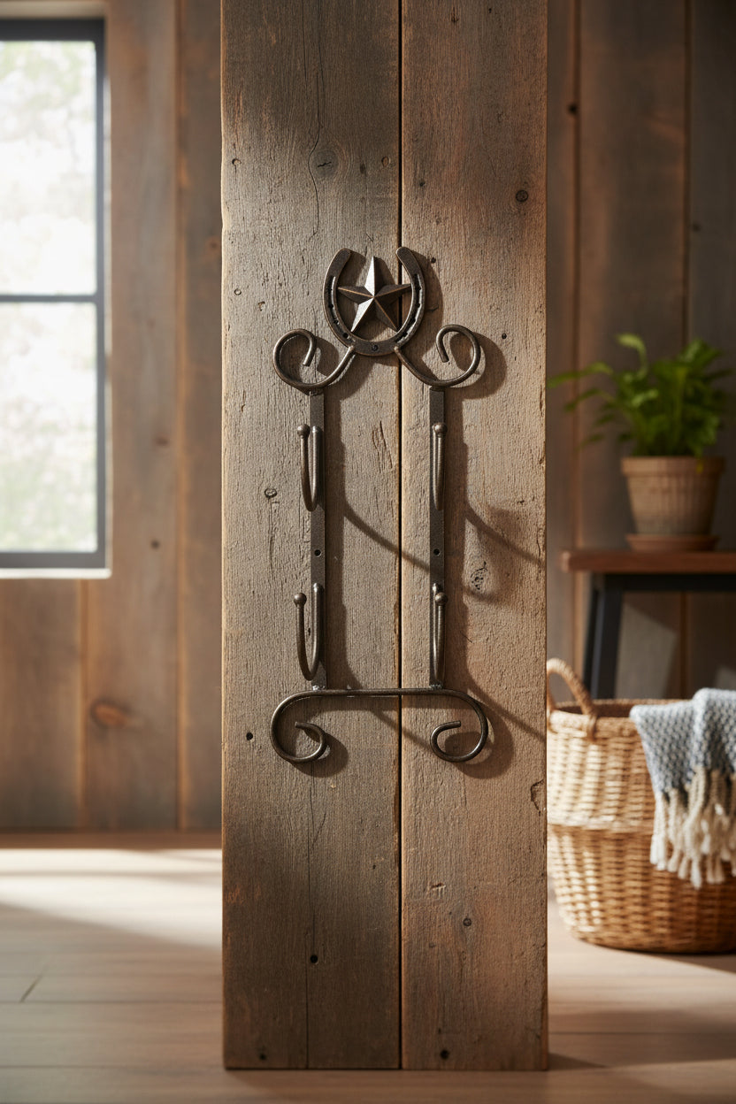 THANK YOU - Lone Star Horseshoe Rolled Towel Rack