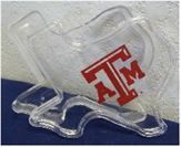 Texas A&M Clear Texas Shaped Gift Box