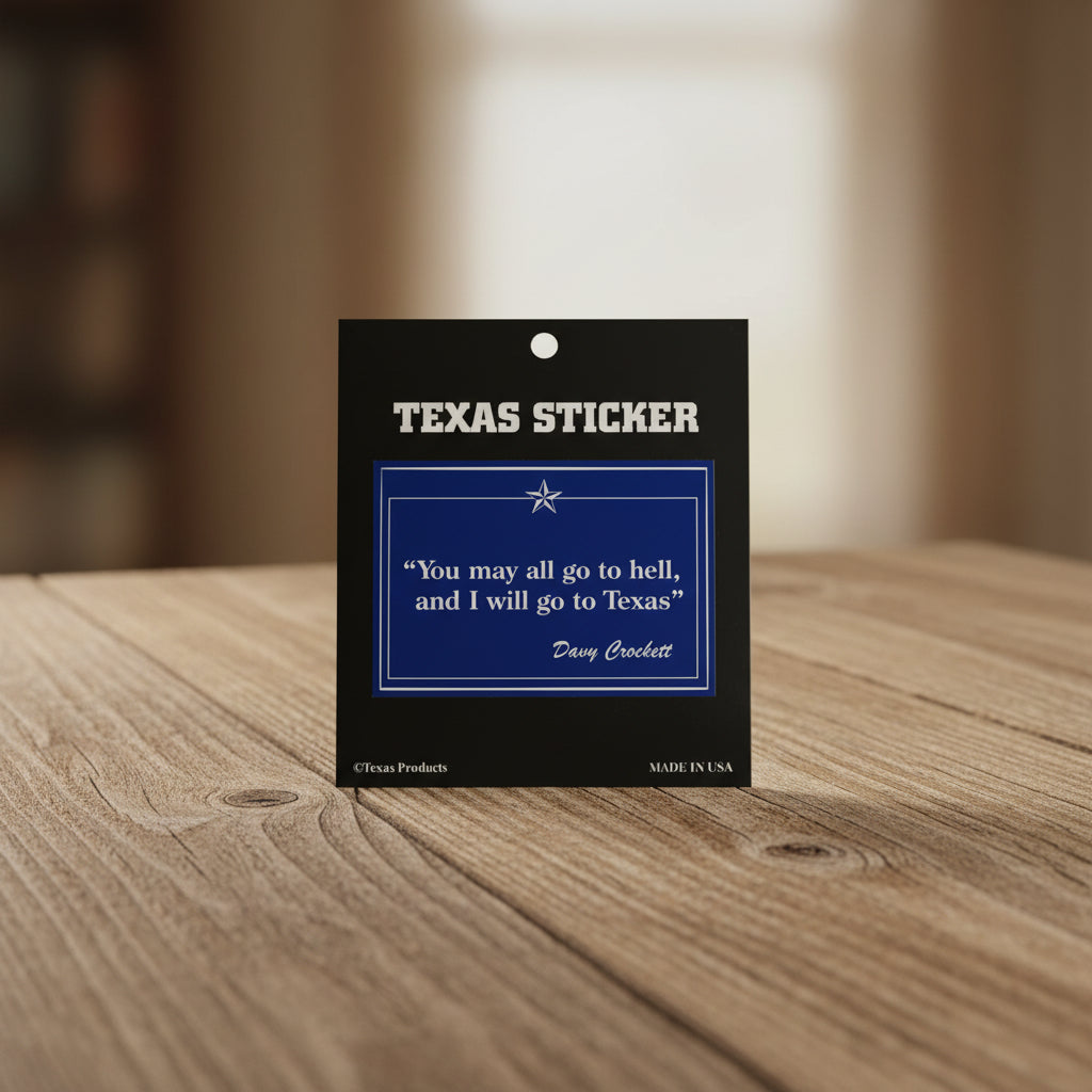 THANK YOU - Davy Crockett Texas Sticker
