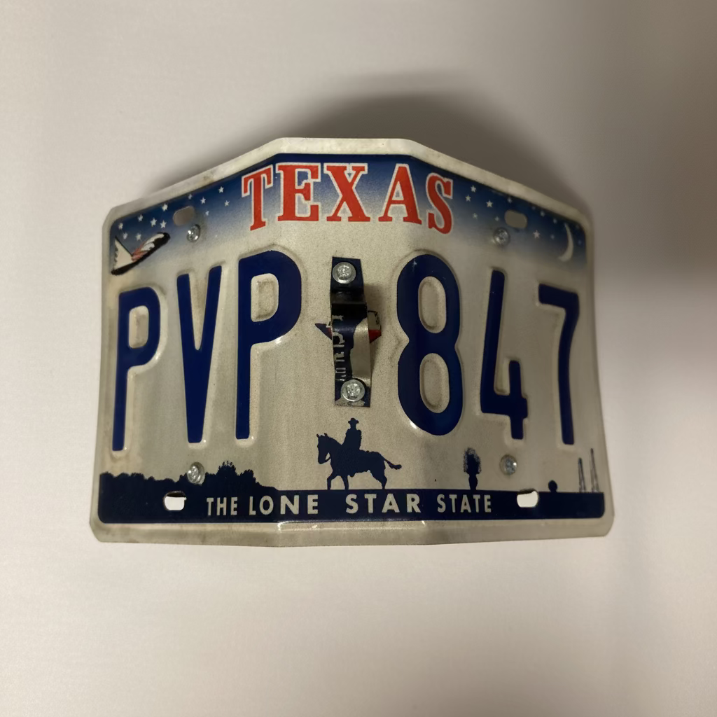 THANK YOU - Handmade Texas license plate bird house