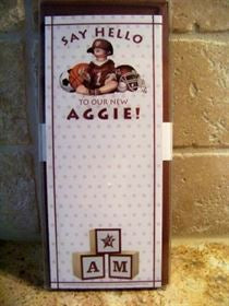 Baby Announcement-"Say Hello To Our New Aggie"
