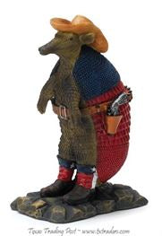 Armadillo Cowboy Figurine