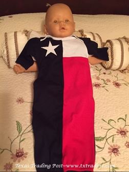 Texas Flag Baby Gown