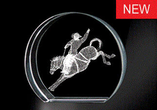 Bronc Rider - Genuine Lead Crystal