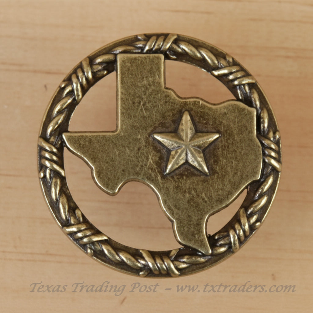 Drawer Pull or Door Knob with the Map of Texas