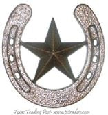 Horseshoe with Texas 3-D Lone Star for Good Luck
