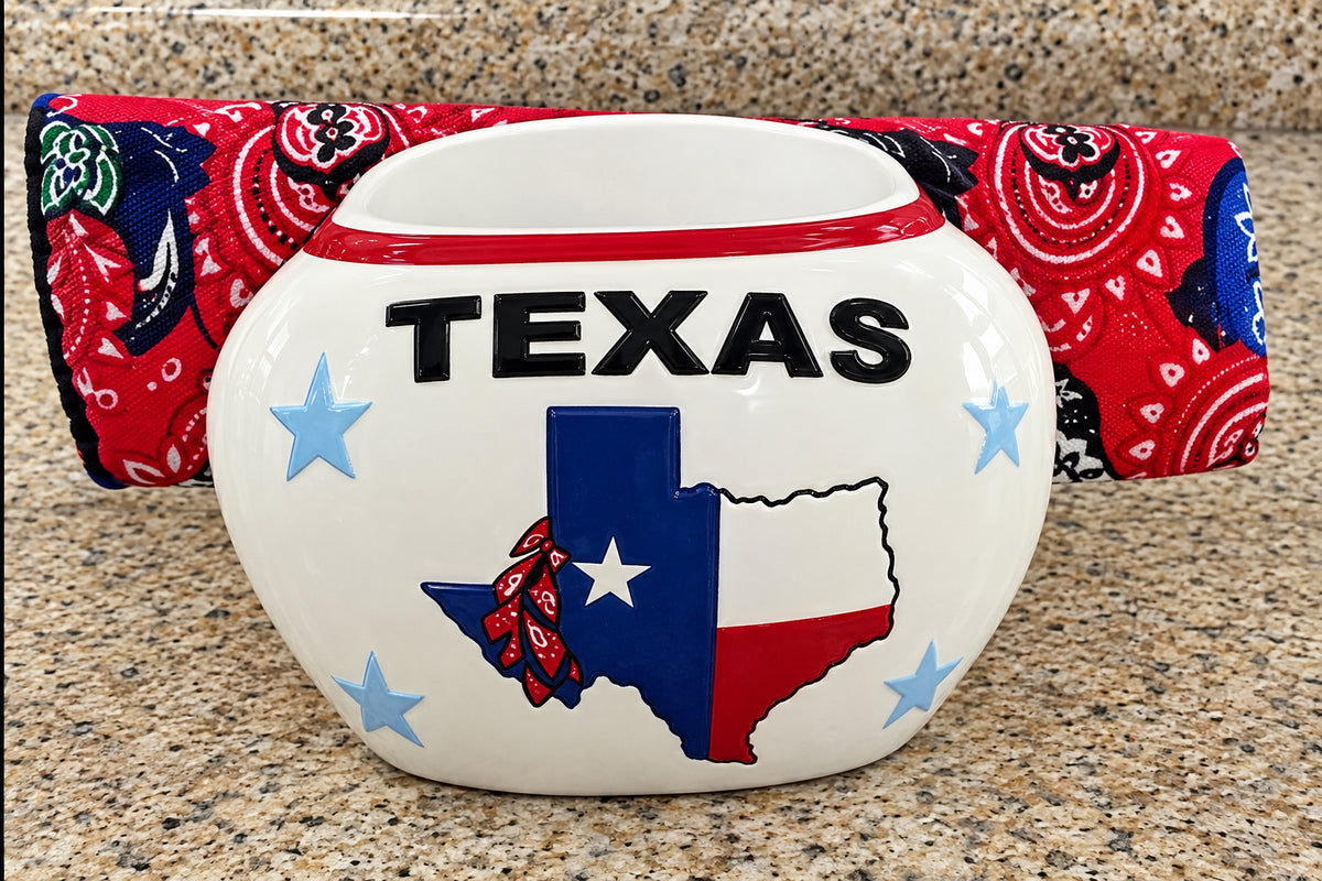Texas Map Ceramic Napkin Holder