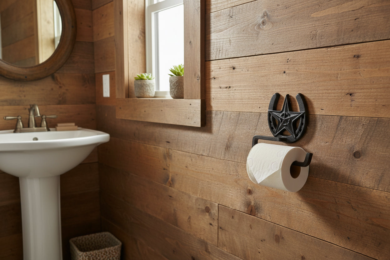 THANK YOU - Cast Iron Toilet Paper Holder with our Texas Lone Star