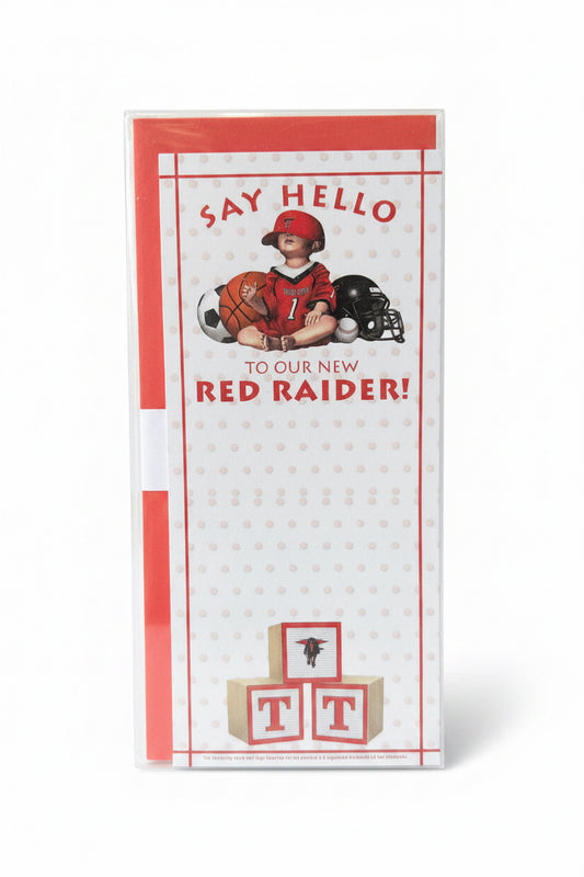 THANK YOU - Texas Tech baby announcement cards and envelopes