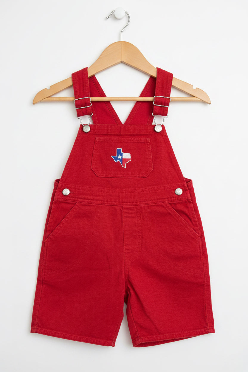 THANK YOU - Toddler Texas Short Overalls - Size 4T