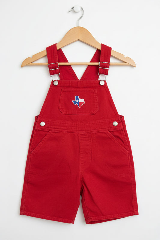 THANK YOU - Toddler Texas Short Overalls - Size 4T