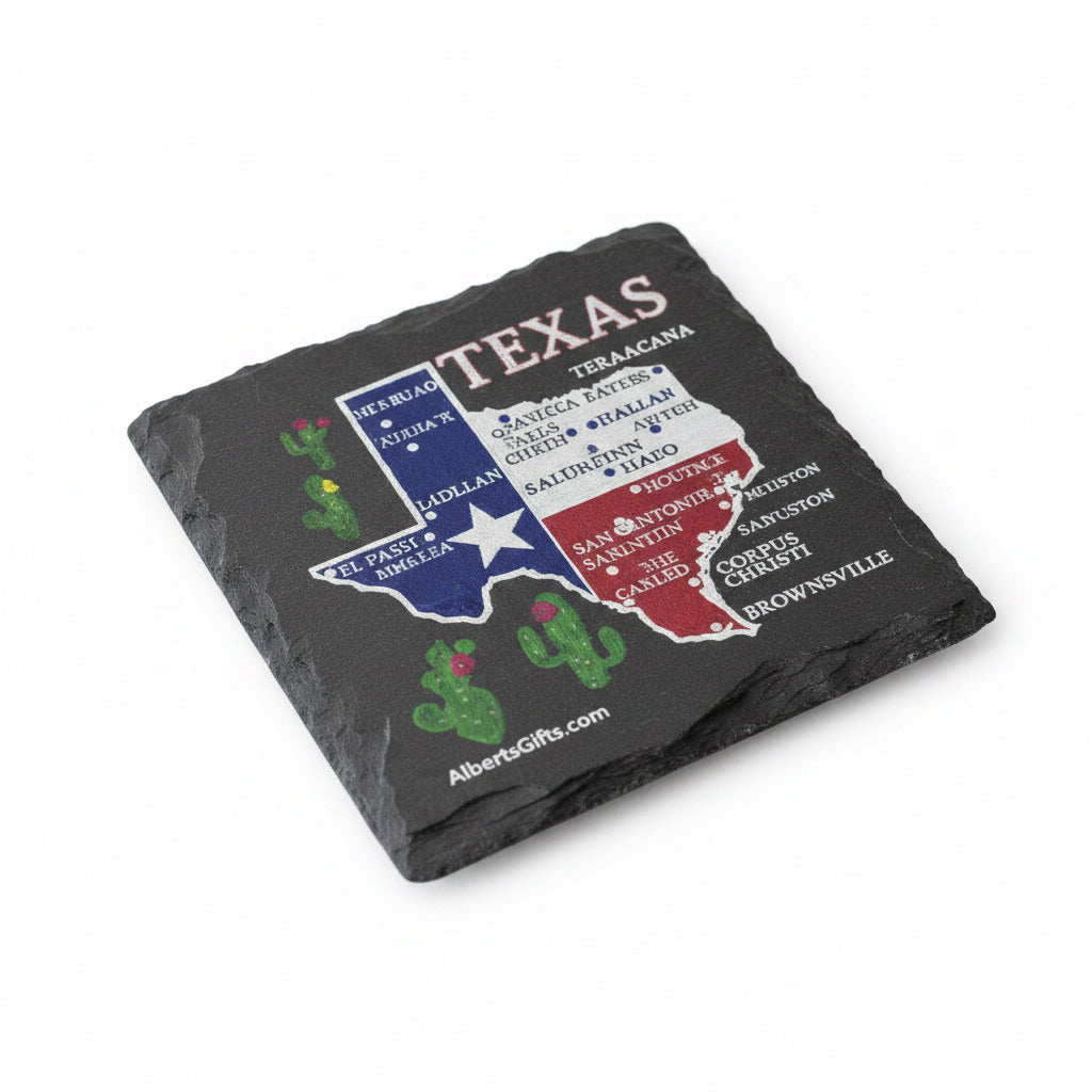THANK YOU - Texas Map Slate Coaster