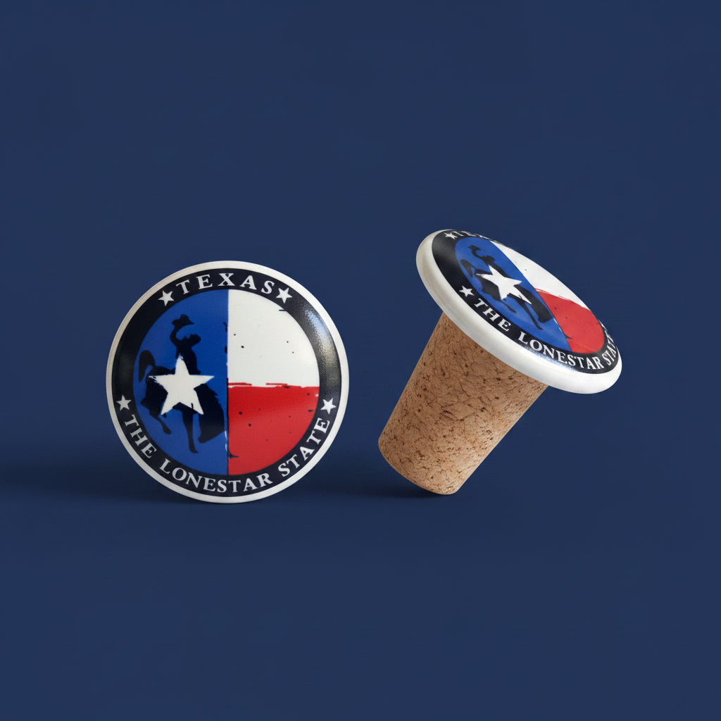 THANK YOU - Porcelain Texas Lonestar State Wine Stopper