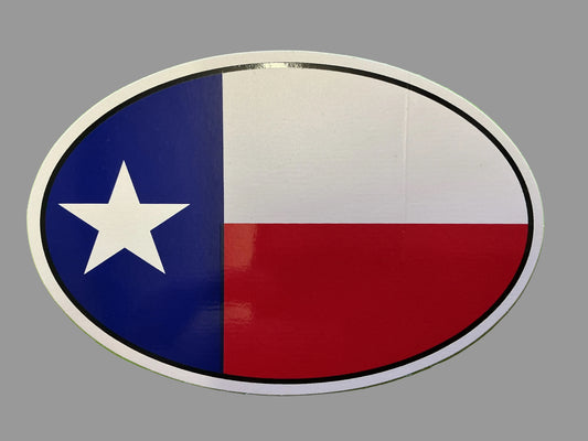THANK YOU - Oval Texas Flag Bumper Sticker