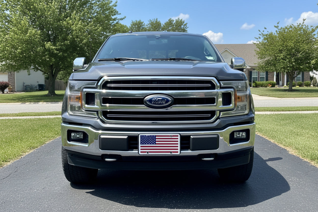 THANK YOU - US Flag Front License Plate - Metal