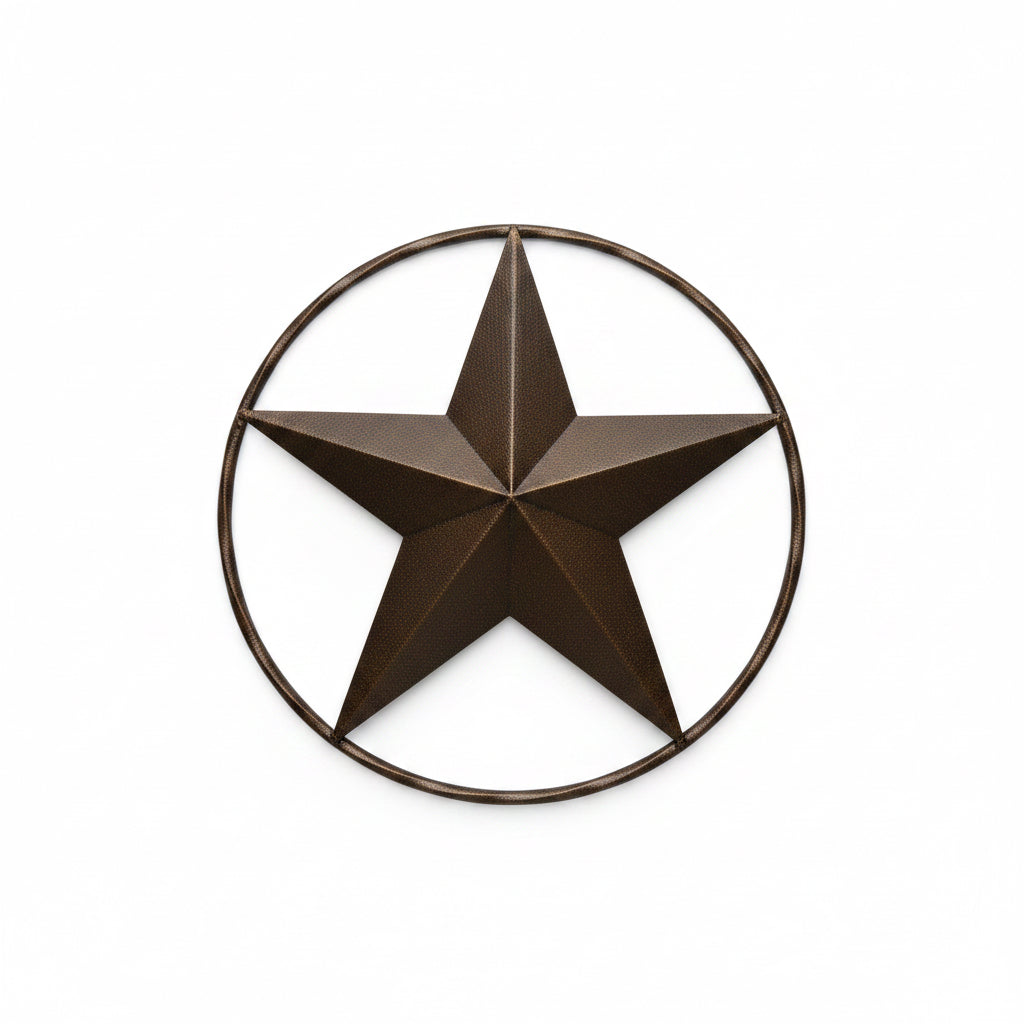 THANK YOU - Texas Star Metal Art with Twisted Circle