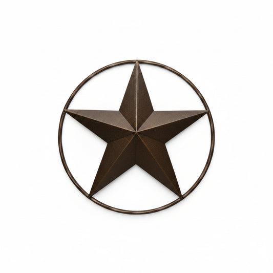 THANK YOU - Texas Star Metal Art with Twisted Circle