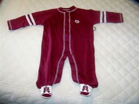 Baby Texas Aggie Romper & shoes with ATM Embroidered Logo