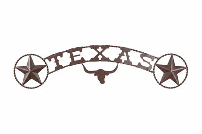 THANK YOU - Curved Metal Texas Sign with Longhorn Emblem