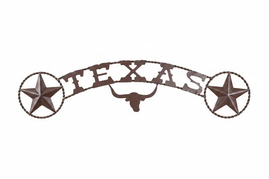 THANK YOU - Curved Metal Texas Sign with Longhorn Emblem