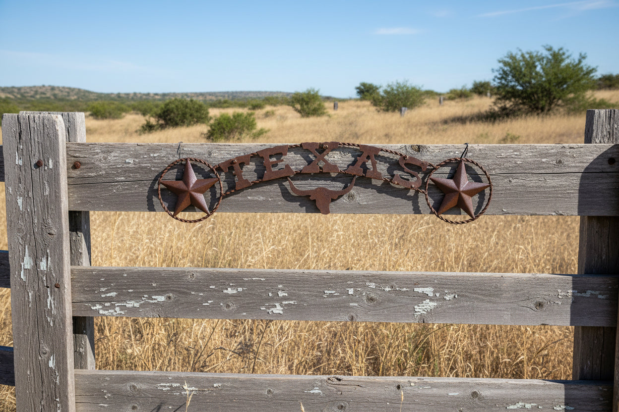THANK YOU - Curved Metal Texas Sign with Longhorn Emblem