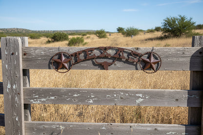 THANK YOU - Curved Metal Texas Sign with Longhorn Emblem