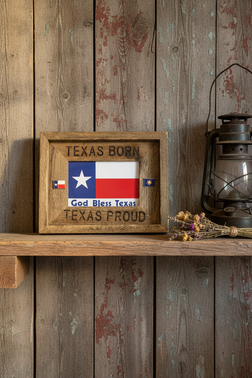 THANK YOU - Wooden Texas Born Texas Proud Photo Frame