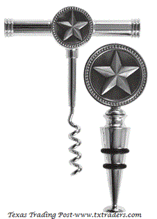 Wine Stopper and Cork Screw with the Texas Lone Star