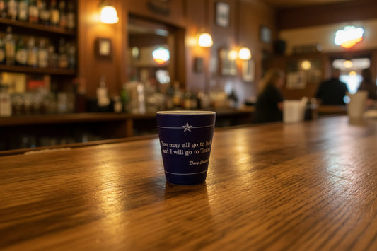 THANK YOU - Texas Shot Glass with Davy Crockett Quote