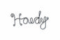 THANK YOU - Hand molded Cursive Metal Howdy