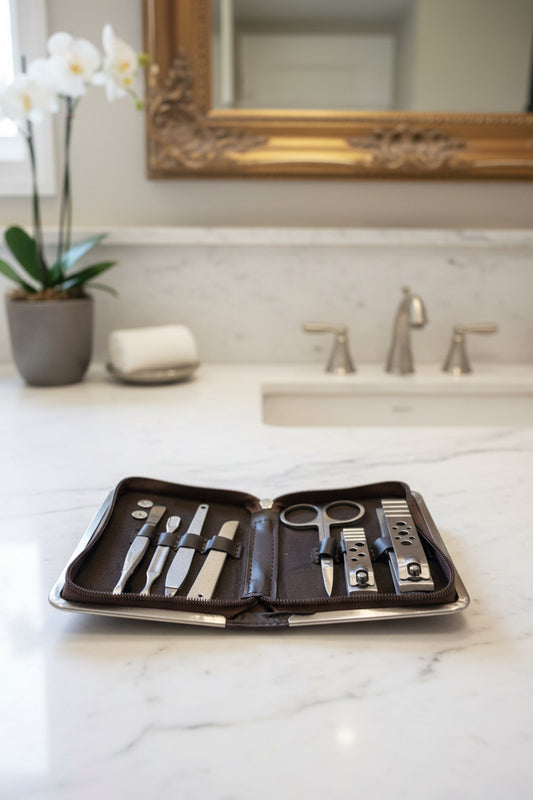THANK YOU - Manicure Set in Faux Leather Case with Concho