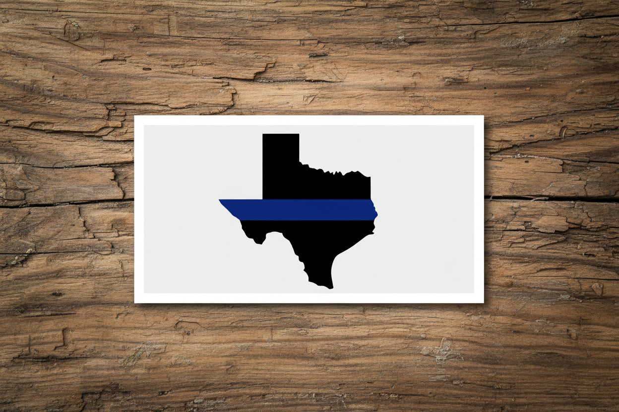 THANK YOU - Texas Shaped Police Sticker