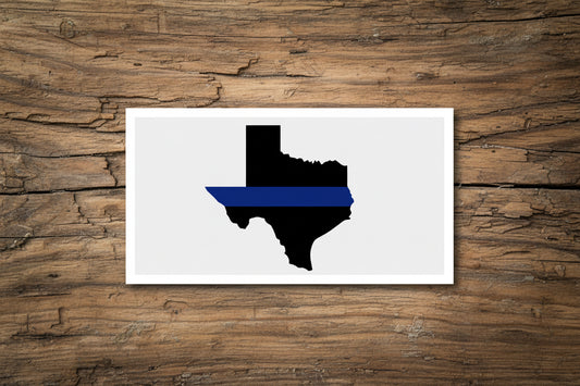 THANK YOU - Texas Shaped Police Sticker