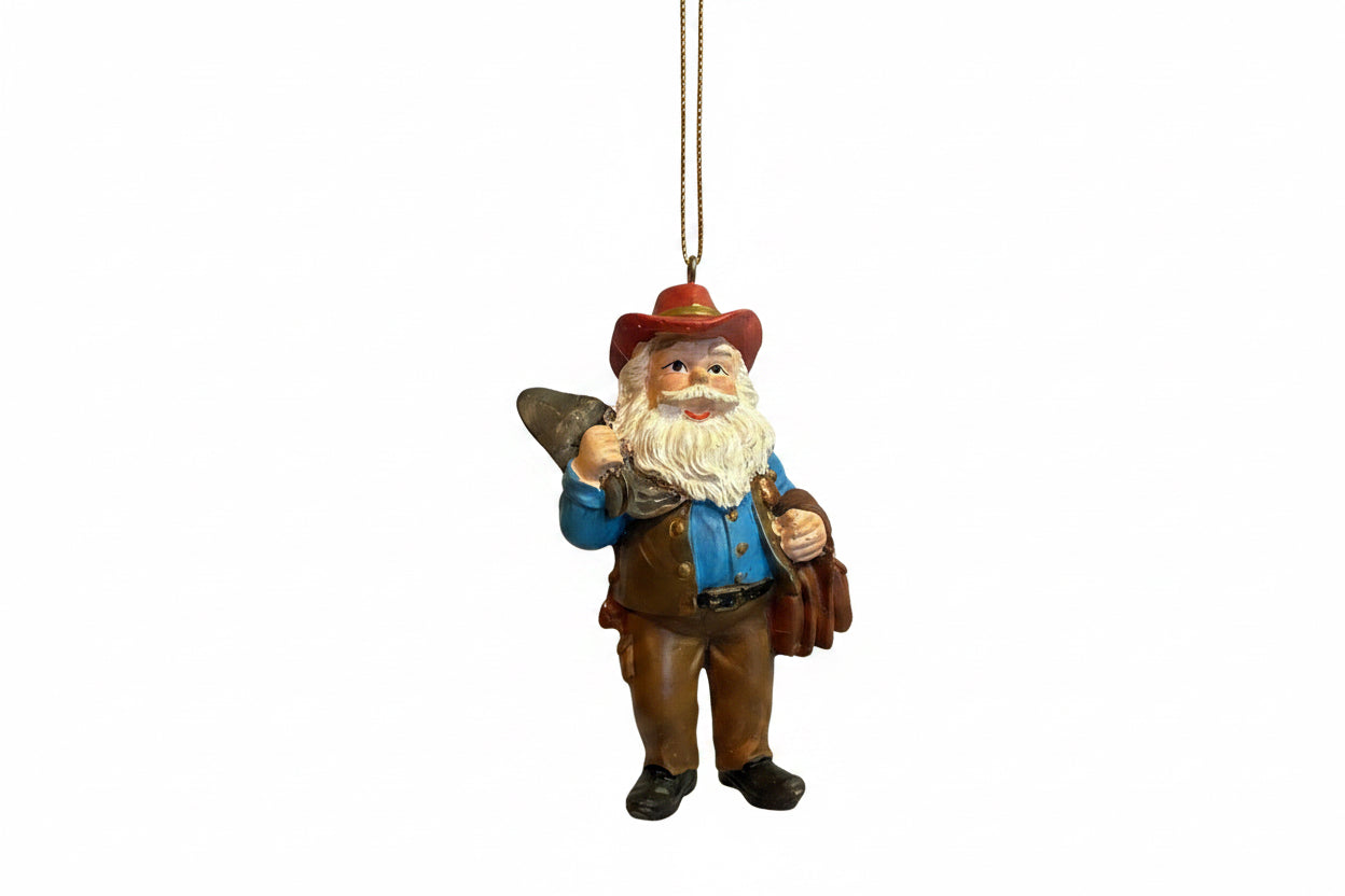 THANK YOU - Cowboy Santa Christmas Tree Ornament