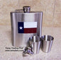Texas Hip Flask Set with Texas Flag