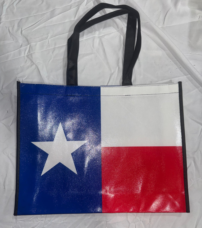 Texas Size - Texas Flag Laminated Tote Bag