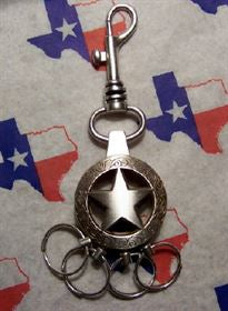 Texas Ranger Star Multi Key Ring - Texas Key Ring