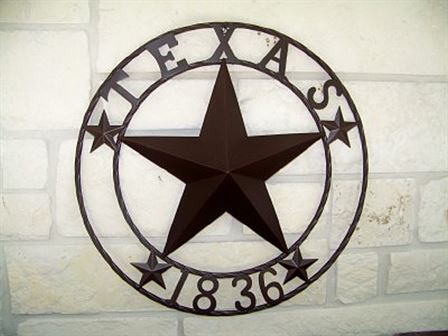 Metal Art with Texas, the Lone Star and 1836