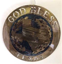 Texas Metal Art - God Bless Texas
