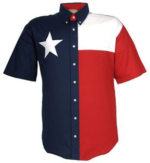 Texas Flag Ladies Short Sleeve Shirt