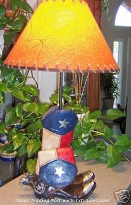 Texas Flag Boot Lamp