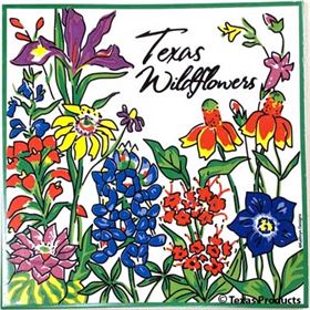 Ceramic Texas Wildflower Trivet
