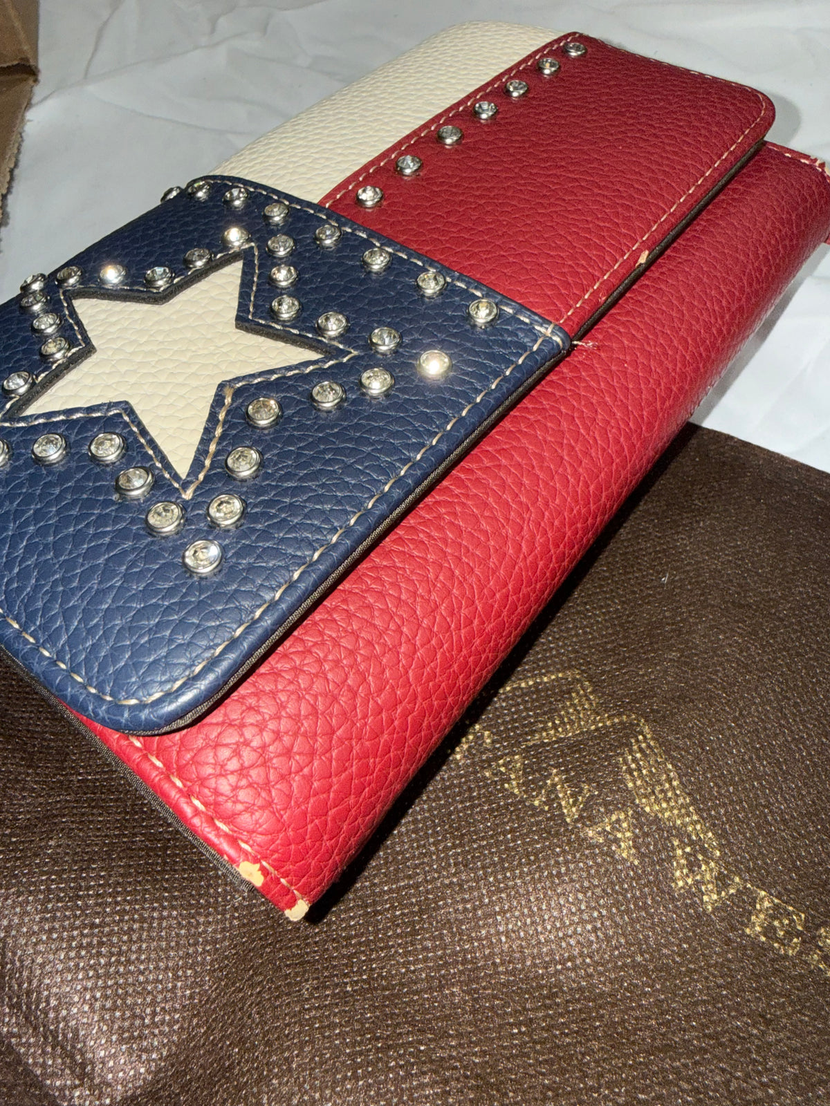 Ladies Montana West Texas Flag Crossbody Wallet (NOS)