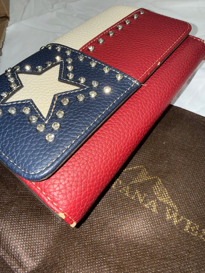 Ladies Montana West Texas Flag Crossbody Wallet (NOS)