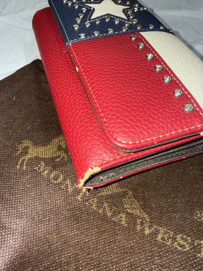 Ladies Montana West Texas Flag Crossbody Wallet (NOS)