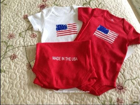 Baby USA Onesie with the American Flag