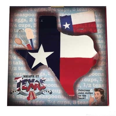 Texas Shaped Texas Baking Pan with Texas Flag
