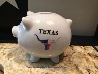 Piggy Bank with the Texas Longhorn